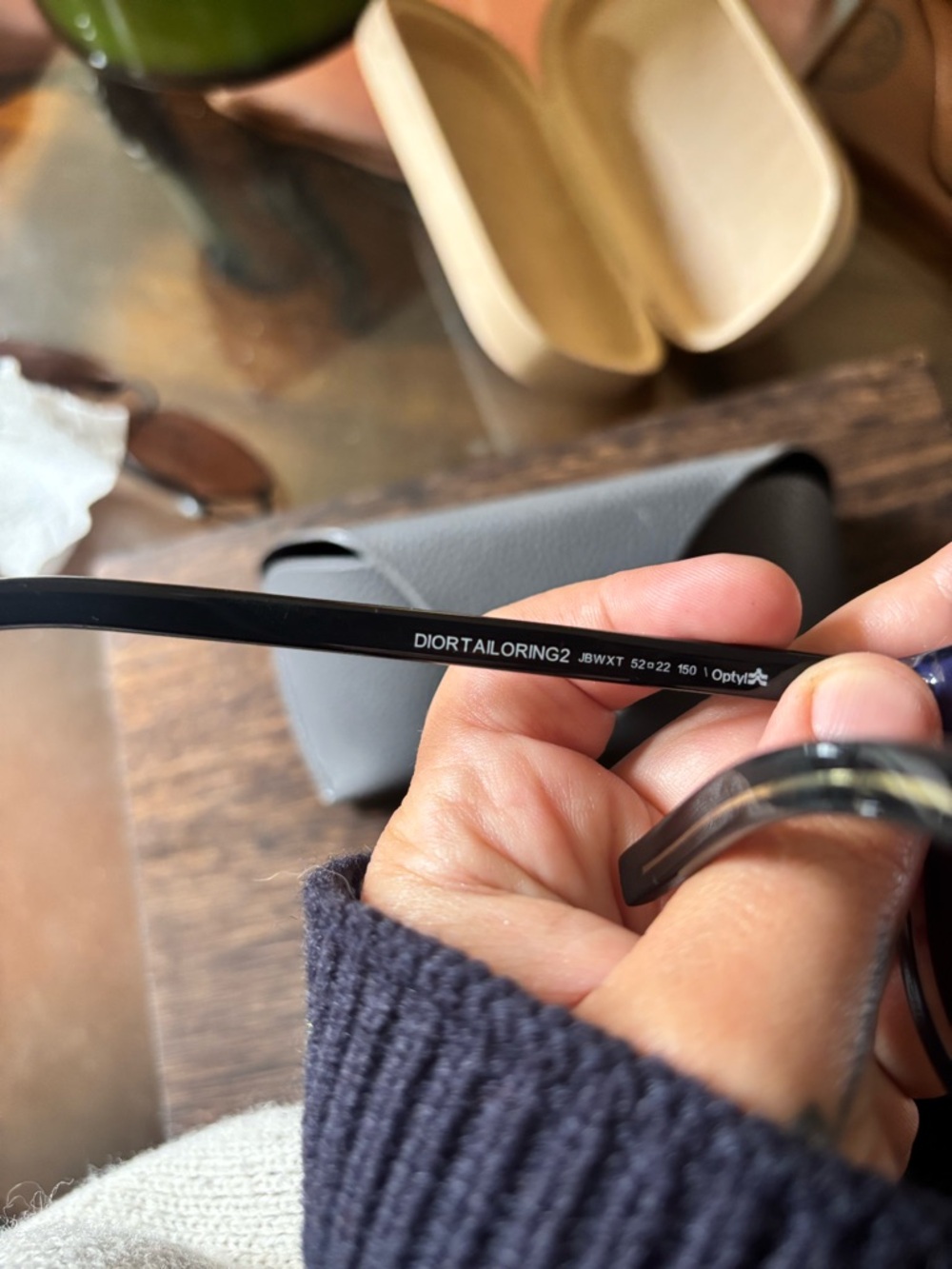 Dior Black Sunglasses with Blue Lenses - Picture 5 of 6